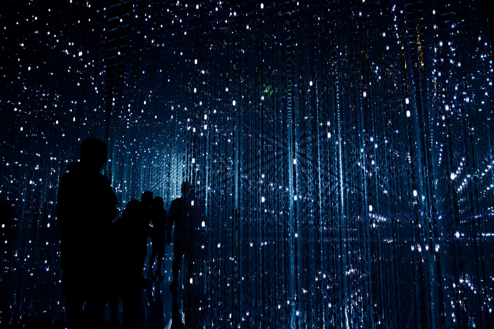 빛이 쏟아지는 몰입형 전시 공간